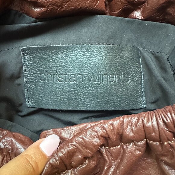 Christian Wijnants Acube Bag - Brown Lambskin Leather - Picture 3 of 12